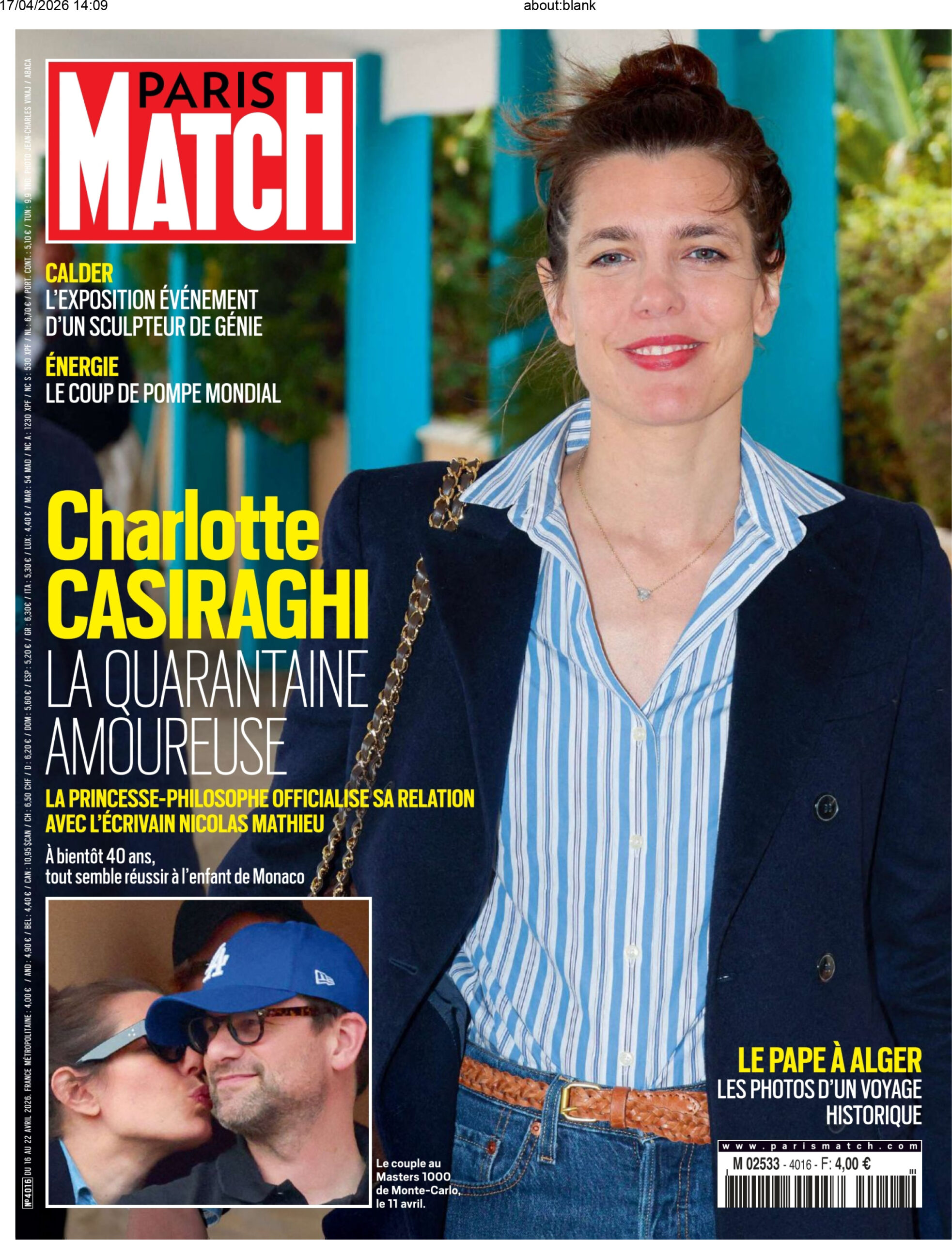 Couverture Paris Match 16.04.2026 - Cabinet Médecine Esthétique Elysées Derm Paris 8 Champs Elysées